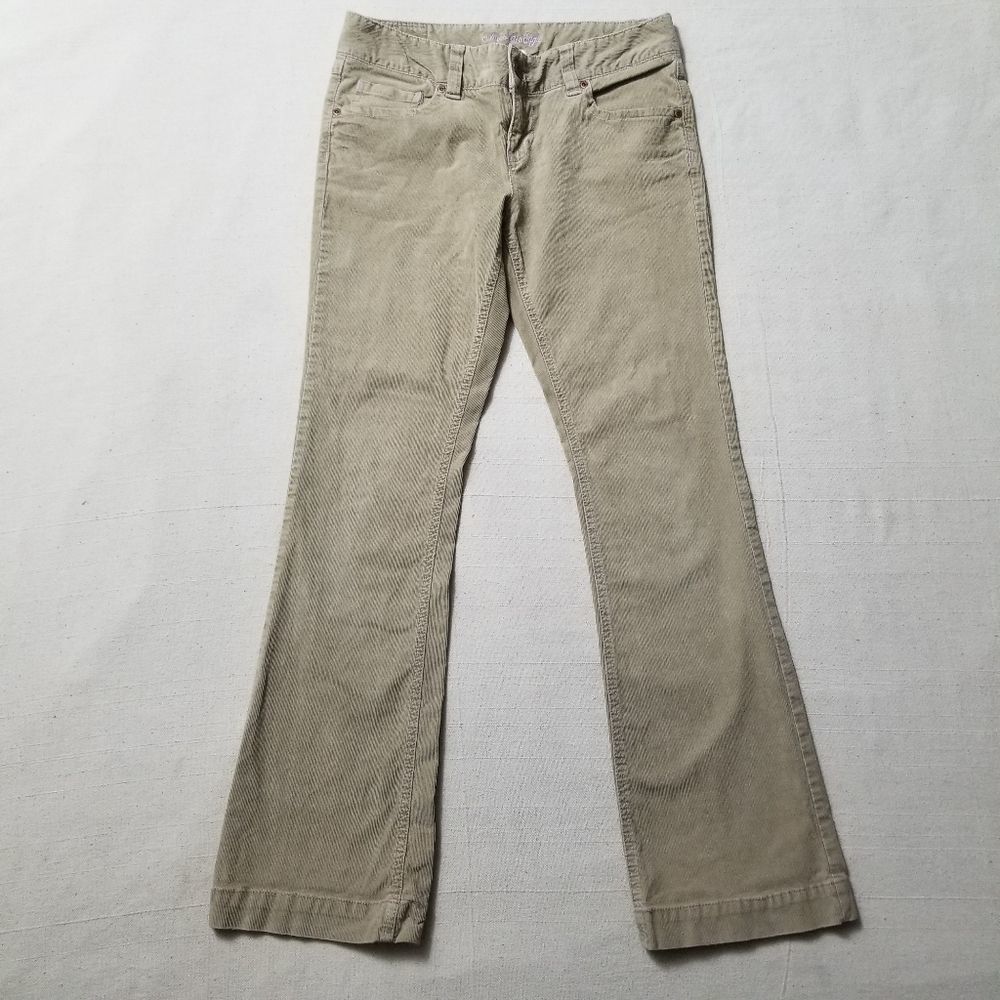 American Eagle tan corduroy flare pants sz 8